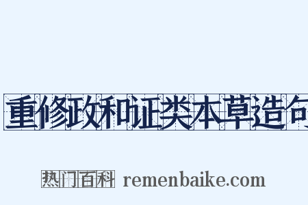 重修政和证类本草造句是什么意思的图片